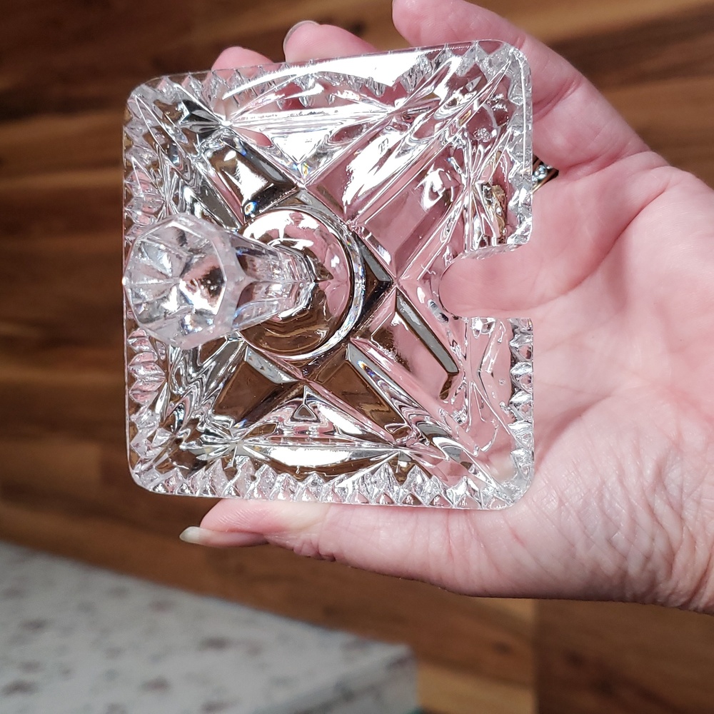 Vintage Fine Crystal Sugar Bowl, Cover & Spoon - Picture 7 of 7